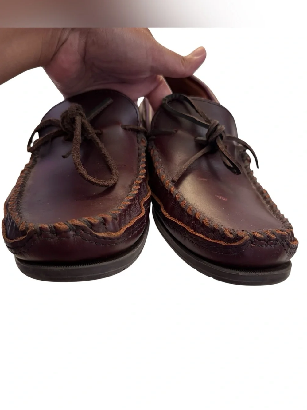 Minnetonka Men’s Brown Leather Driving Moccasins Loafers Size 12 Style 768